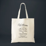 Vintage Old-Fashioned Western Style Wedding Tote Bag<br><div class="desc">A Welcome to our wedding tote bag. With fancy vintage-looking decorative dividers with your personalised text in between.</div>