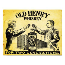 Vintage Old Henry Whiskey Poster