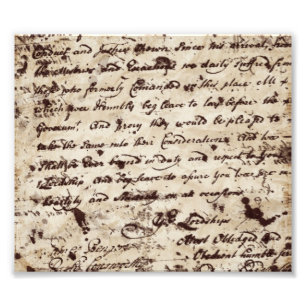 Vintage Old letter Photo Print