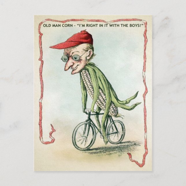 Vintage Old Man Corn Postcard (Front)