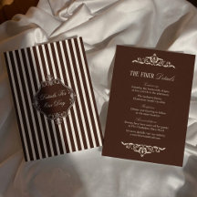 Vintage Old Money Dark Brown Chic Wedding Details