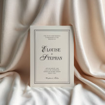 Vintage Old Money Ivory Check Checkerboard Wedding