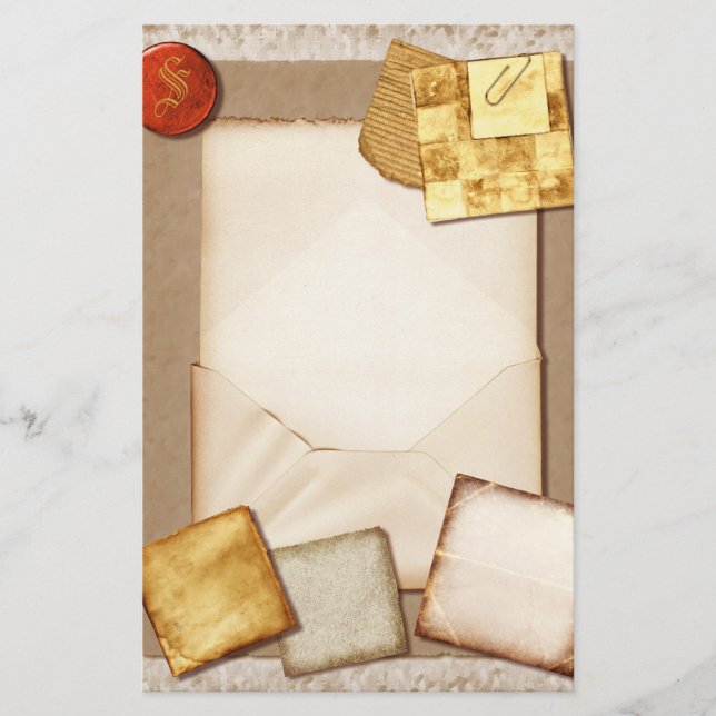 Vintage Old Monogram Stationery (Front)