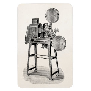Vintage Old Movie Camera Cinematography Equipment Magnet