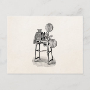 Vintage Old Movie Camera Cinematography Equipment Postcard