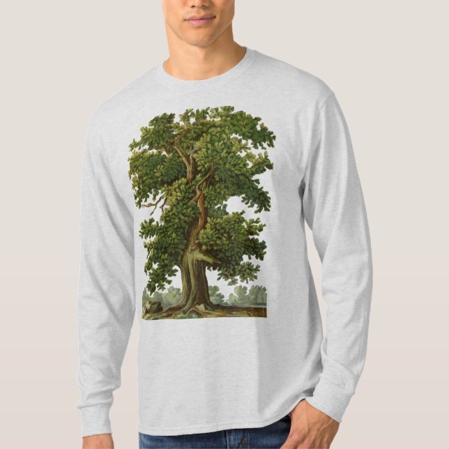 Vintage Old Oak Tree Gardening Tshirt (Front)