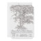Vintage old oak tree rustic wedding invitations