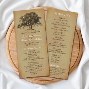Vintage Old Oak Tree Wedding Collection - Program