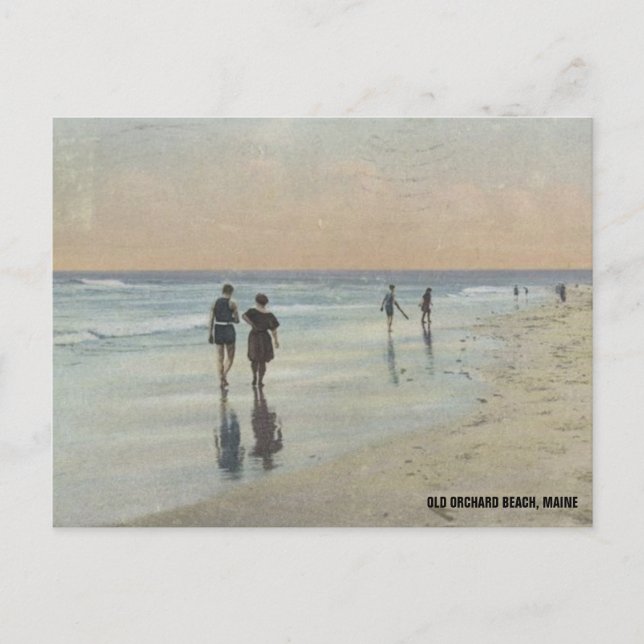 Vintage Old Orchard Beach, Maine Postcard (Front)