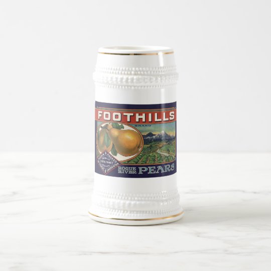 Vintage Old Retro Crate Product Goods Labels Pears Beer Stein