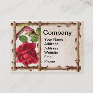Vintage old rose rustic Victorian Antique Classic Business Card