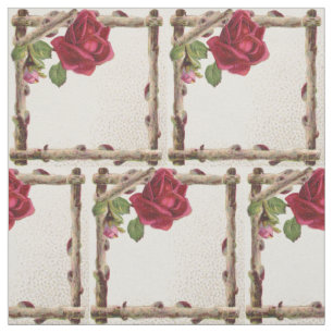 Vintage old rose rustic Victorian Antique Fabric