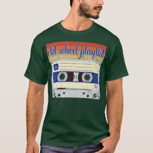 Vintage Old school Playlist Eighties Music Lover R T-Shirt