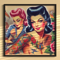 Vintage Old School Tattoo Girls