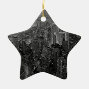 Vintage Old Style New York City Script Ceramic Ornament