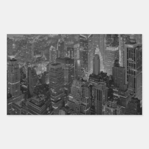 Vintage Old Style New York City Script Rectangular Sticker