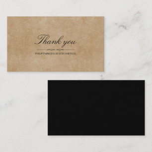Vintage Old Theme Luxurious Wedding Thank You Card