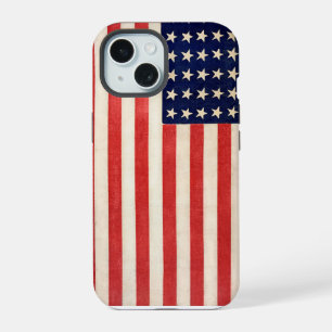 Vintage Old Thirty-Six Star American Flag iPhone 15 Case