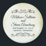 Vintage Old-Timey Western Wedding Save the Date Magnet<br><div class="desc">Wedding save the date magnet with a simple western-feel design. Set on a cream coloured vintage-looking parchment paper image. Soft brown aged edges give it a chic old-fashioned vibe. Fancy vintage-looking decorative dividers with your personalised text in between.</div>