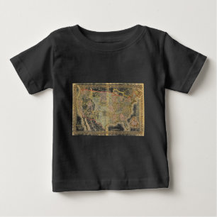 Vintage Old United States USA General Map Baby T-Shirt