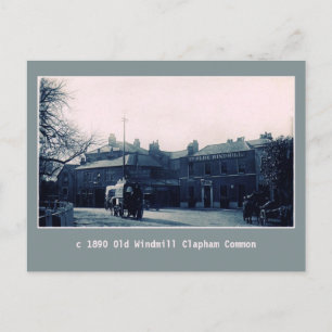 vintage Old Windmill pub Clapham Common Postcard