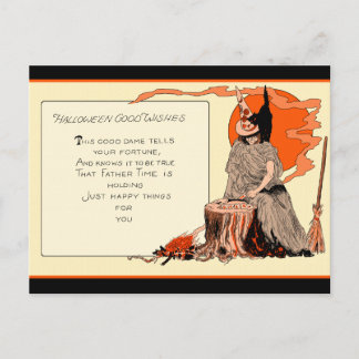 Vintage Old Witch Playing Cards