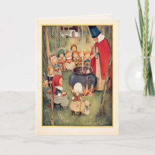 Vintage Old Woman in a Shoe Birthday Card