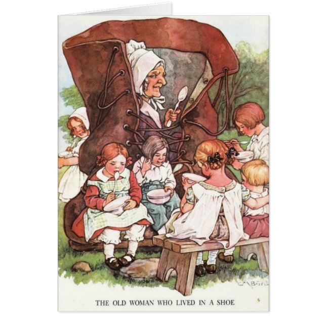 Vintage Old Woman Who Lived in a Shoe, (Front)