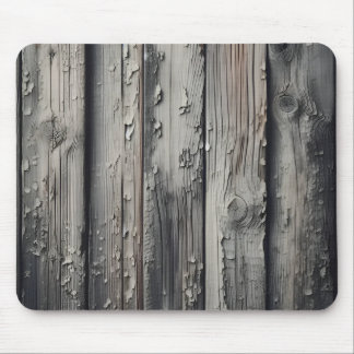 Vintage Old Wood Grey Texture Mouse Pad