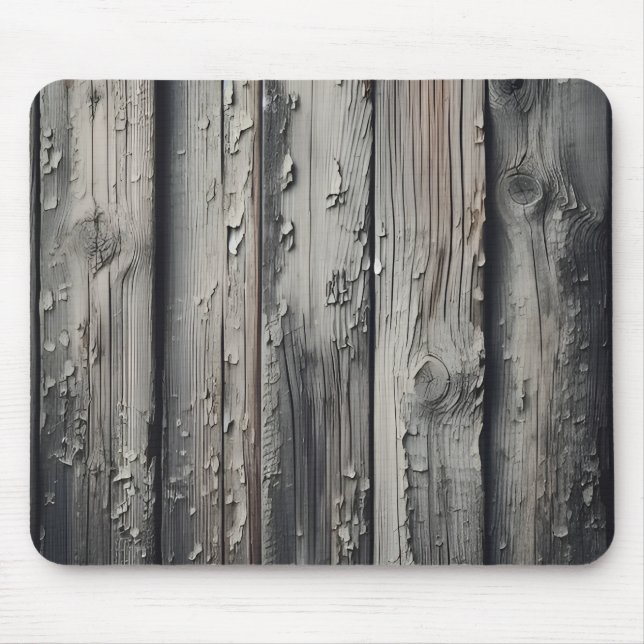 Vintage Old Wood Grey Texture Mouse Pad (Front)