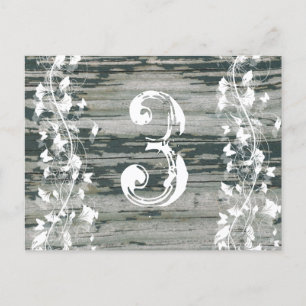 Vintage Old Wood Table Number Postcard