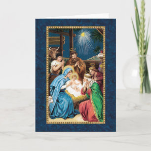 Vintage Old World Christmas Card