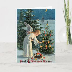 Vintage Old World Christmas Card