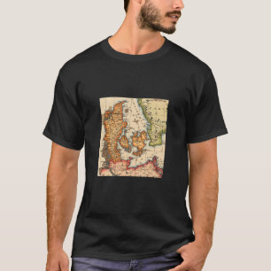 Vintage Old World Map Denmark T-Shirt