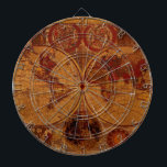 Vintage Old World Map Designer Dart Board<br><div class="desc">The ultimate collection of Vintage World Maps including rustic and grunge style versions of our beautiful planet Earth according to Explorers and Discoverers who made history with their journeys around the globe. Classy and stylish! Enjoy throwing darts and trying to hit places you would like to explore.</div>