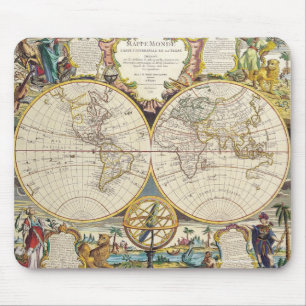 Vintage Old World Map History-lover Design Mouse Pad