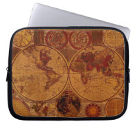 Vintage Old World Map Laptop Sleeve