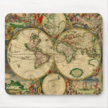 Vintage old world map