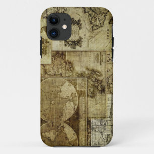 Vintage old world Maps Antique maps iPhone 11 Case