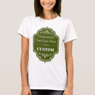 Vintage Olive Green Label T-Shirt