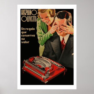 Vintage Olivetti Ads (Restored) Poster