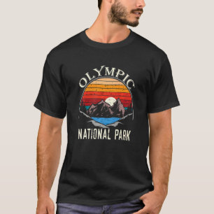 Vintage Olympic National Park Mountain Camping Sou T-Shirt