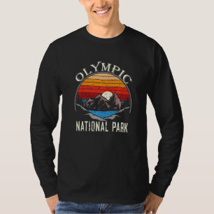 Vintage Olympic National Park Mountain Camping Sou T-Shirt
