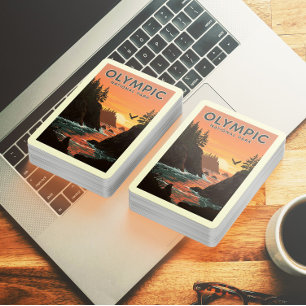 Vintage Olympic National Park Playing Cards