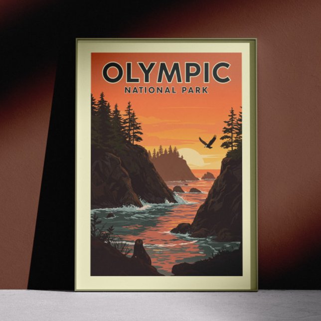  Vintage Olympic National Park Poster (Creator Uploaded)