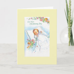 Vintage - On Baby's Christening Day, Card