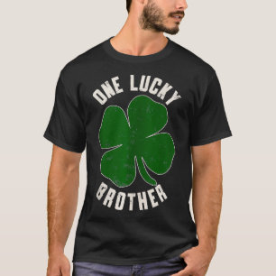 Vintage One Lucky Brother Clover Shamrocks St Patr T-Shirt