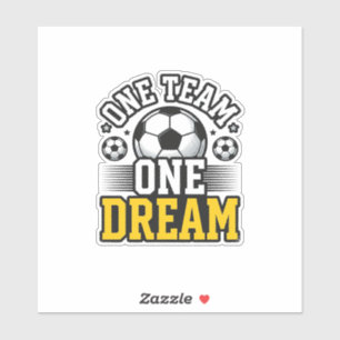 Vintage One Team One Dream Soccer Shirt Design_1