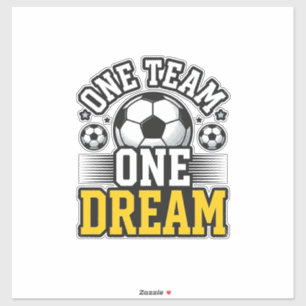 Vintage One Team One Dream Soccer Shirt Design_1