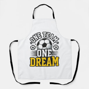 Vintage One Team One Dream Soccer Shirt Design_1 Apron